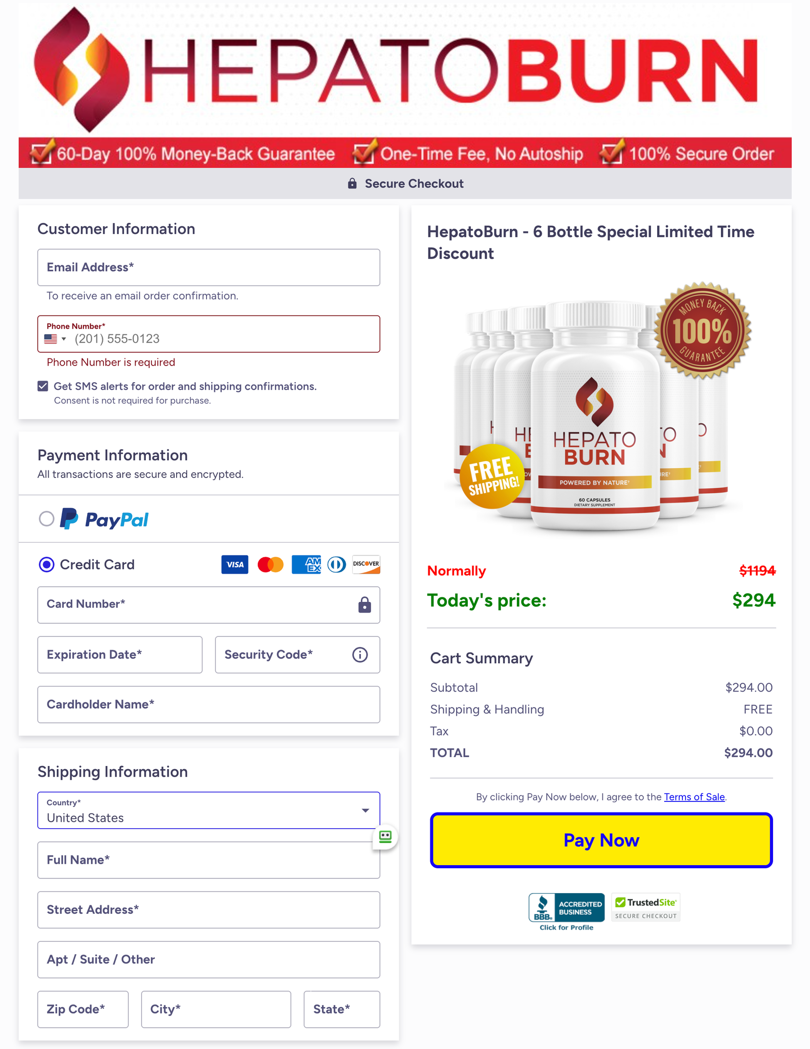 HepatoBurn Official Website Secure Order Page